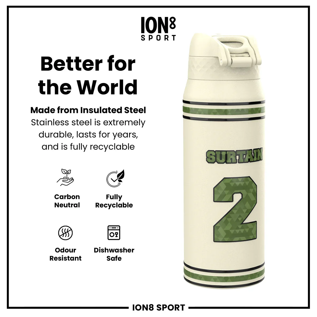 NFL x ION8 - Pat Surtain II Insulated Water Bottle - 750ml - Image 5