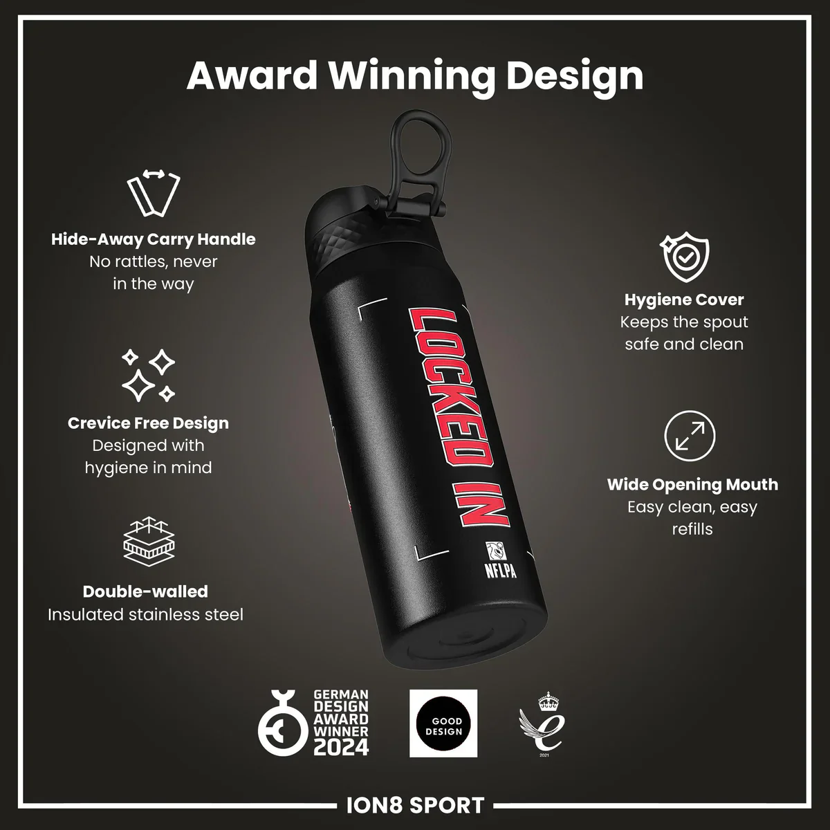 NFL x ION8 - Patrick Mahomes Insulated Water Bottle - 750ml - Image 6